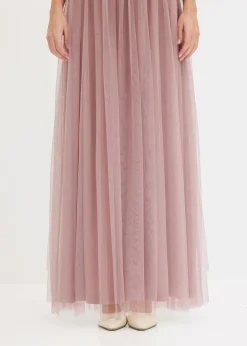Outlet Vestido de noche de tul delicado con bordado de lentejuelas Mujer Vestidos|Tallas Pequeñas