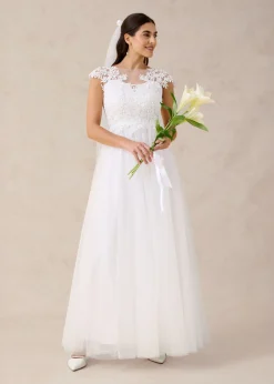Vestido de novia de tul con encaje Mujer Vestidos