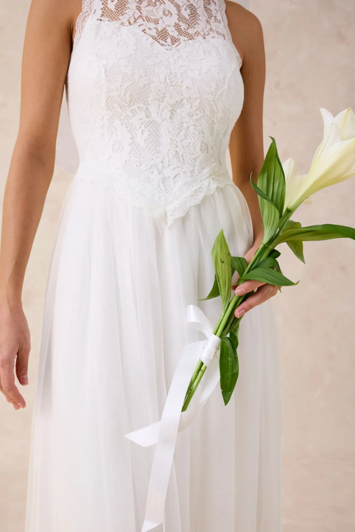 Hot Vestido de novia de tul y encaje Mujer Vestidos