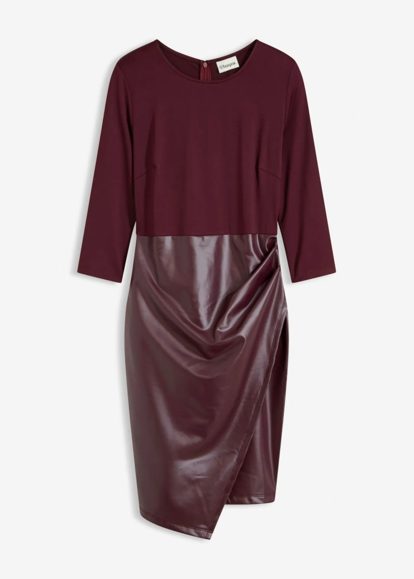Discount Vestido de piel sintética con parte superior de punto Mujer Vestidos