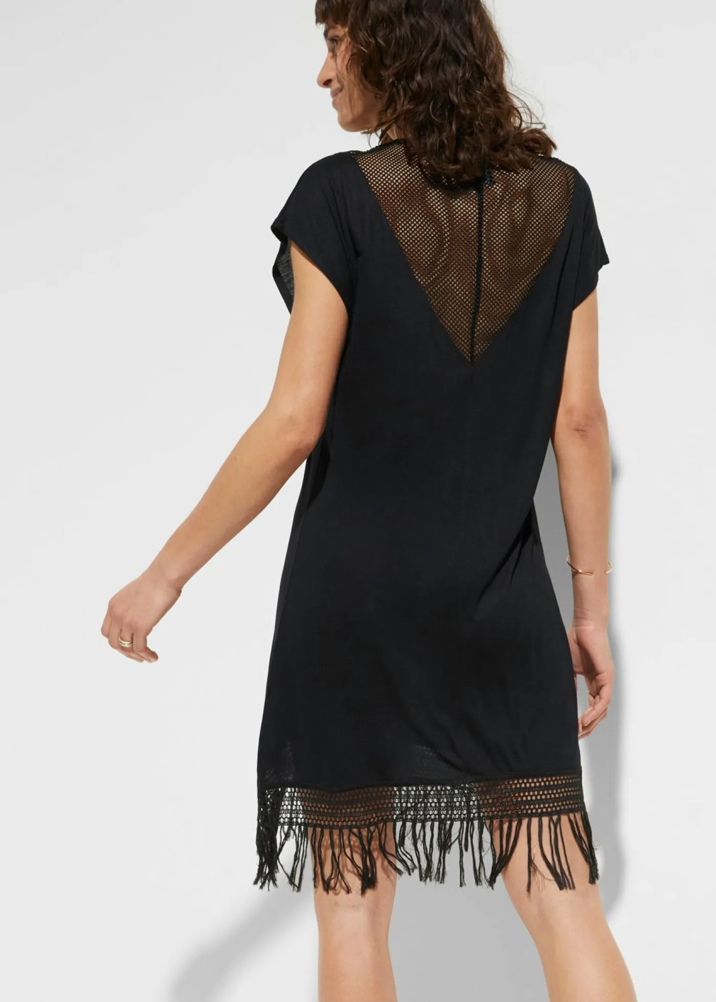 Sale Vestido de playa transparente de viscosa Mujer Ropa De Playa|Vestidos