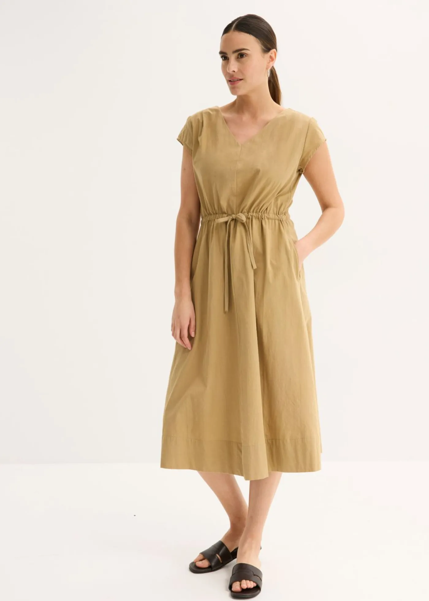 Online Vestido de popelín de algodón Mujer Vestidos