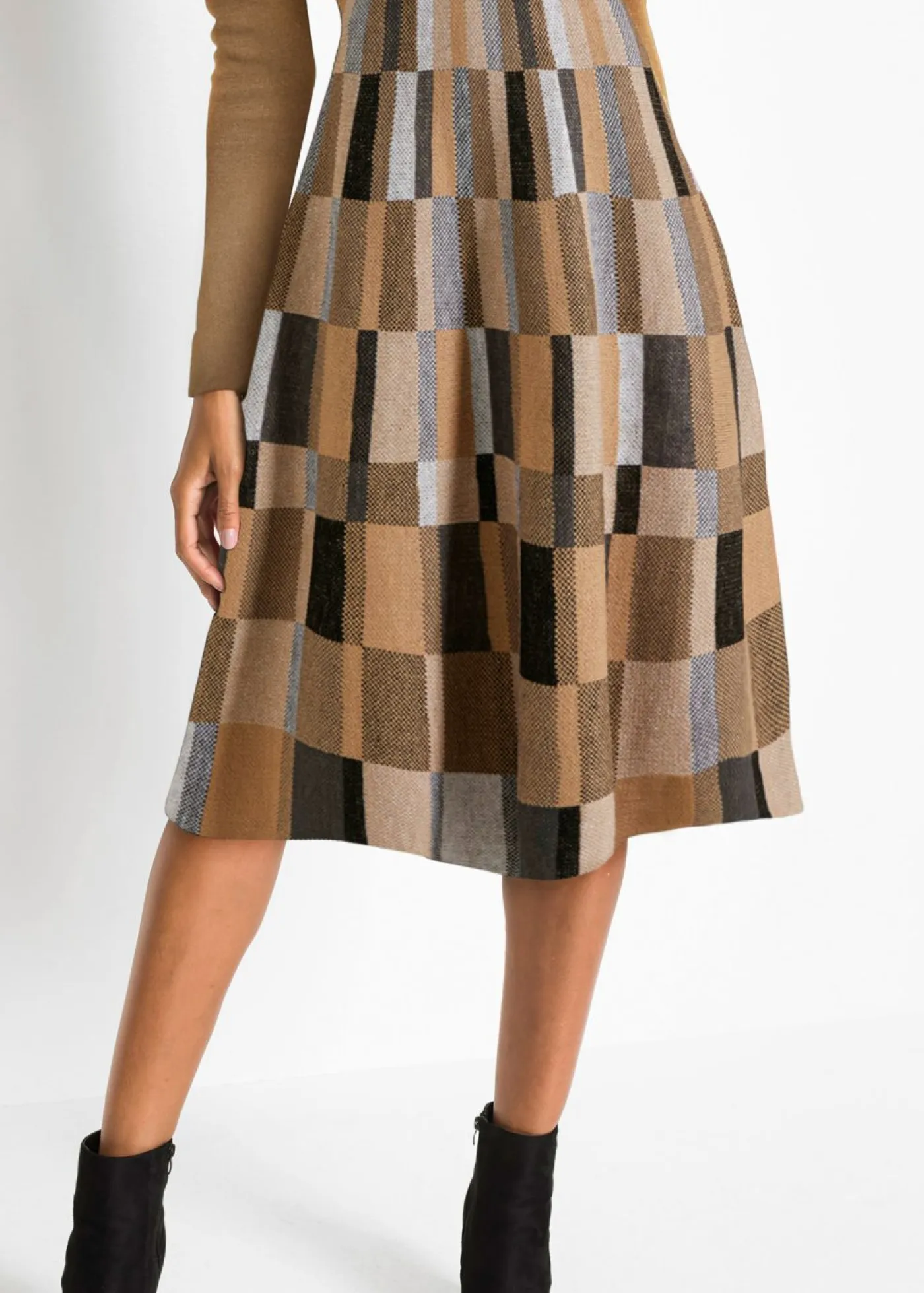 Best Vestido de punto a cuadros Mujer Vestidos|Ropa De Punto