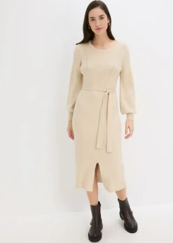 Discount Vestido de punto acanalado de mezcla de viscosa fluida Mujer Vestidos|Ropa De Punto