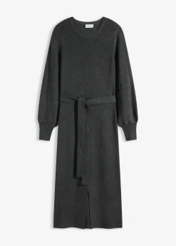 New Vestido de punto acanalado de mezcla de viscosa fluida Mujer Vestidos|Ropa De Punto