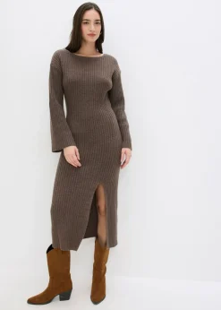 Best Vestido de punto con abertura Mujer Vestidos|Ropa De Punto