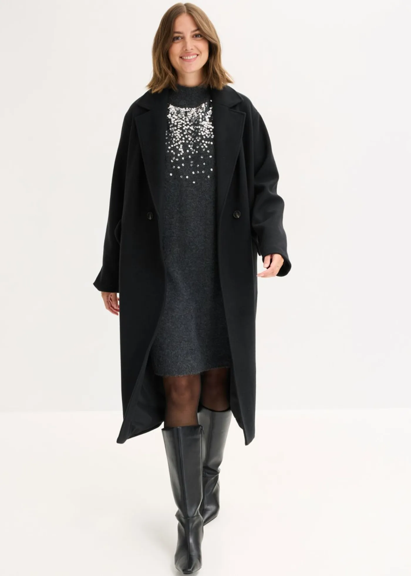 Online Vestido de punto con aplicaciones de lentejuelas Mujer Vestidos|Ropa De Punto