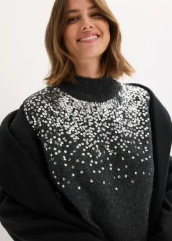 Online Vestido de punto con aplicaciones de lentejuelas Mujer Vestidos|Ropa De Punto