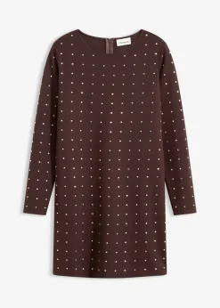 Clearance Vestido de punto con aplicaciones de piedras brillantes Mujer Vestidos