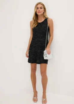 New Vestido de punto con aspecto de ganchillo Mujer Vestidos|Ropa De Punto