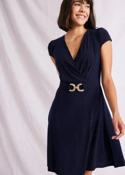 Sale Vestido de punto con cierre decorativo Mujer Tallas Pequeñas