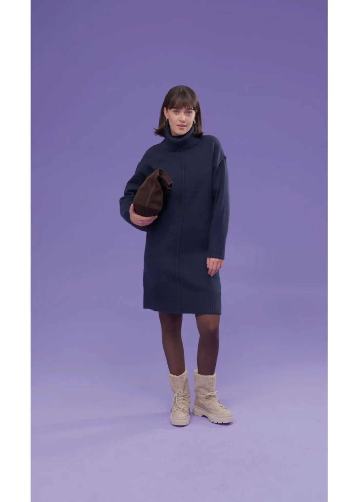 Online Vestido de punto con costura decorativa Mujer Vestidos|Ropa De Punto