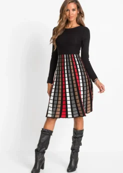 Best Vestido de punto con cuadros Mujer Vestidos|Ropa De Punto