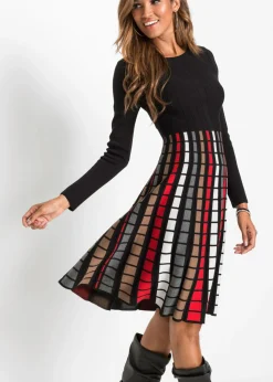 Best Vestido de punto con cuadros Mujer Vestidos|Ropa De Punto