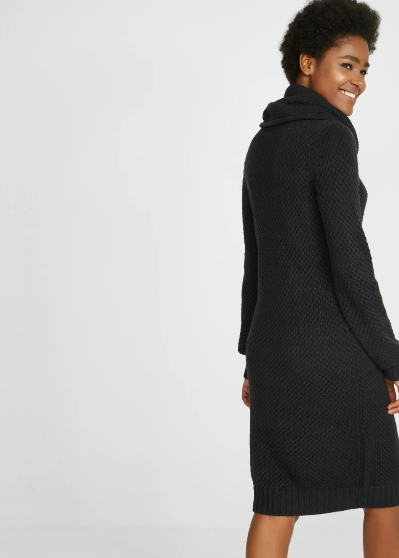 Sale Vestido de punto con cuello tipo chal Mujer Vestidos|Ropa De Punto