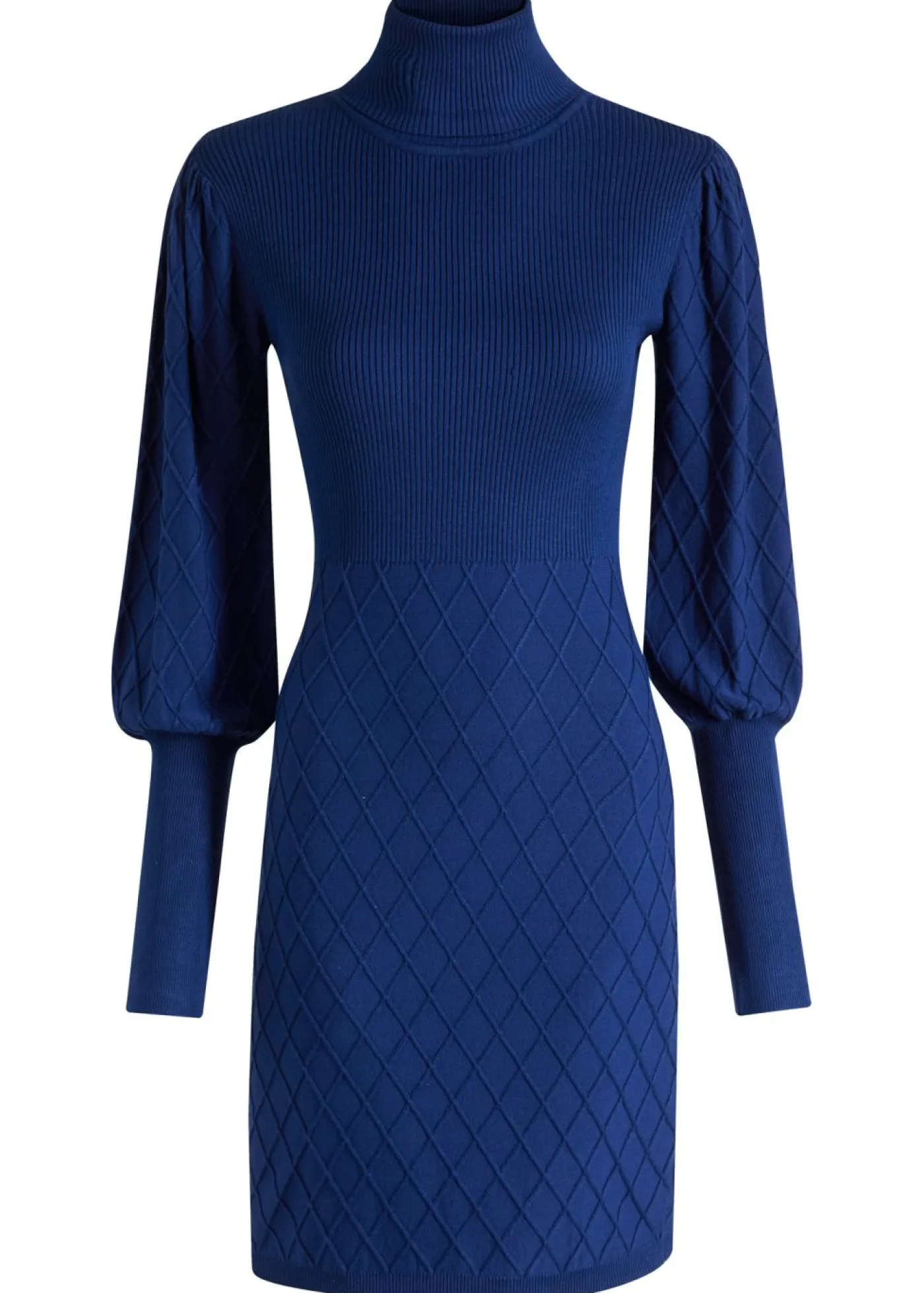 Best Vestido de punto con cuello vuelto Mujer Ropa De Punto|Vestidos