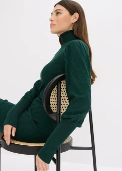 Sale Vestido de punto con cuello vuelto Mujer Vestidos|Tallas Pequeñas