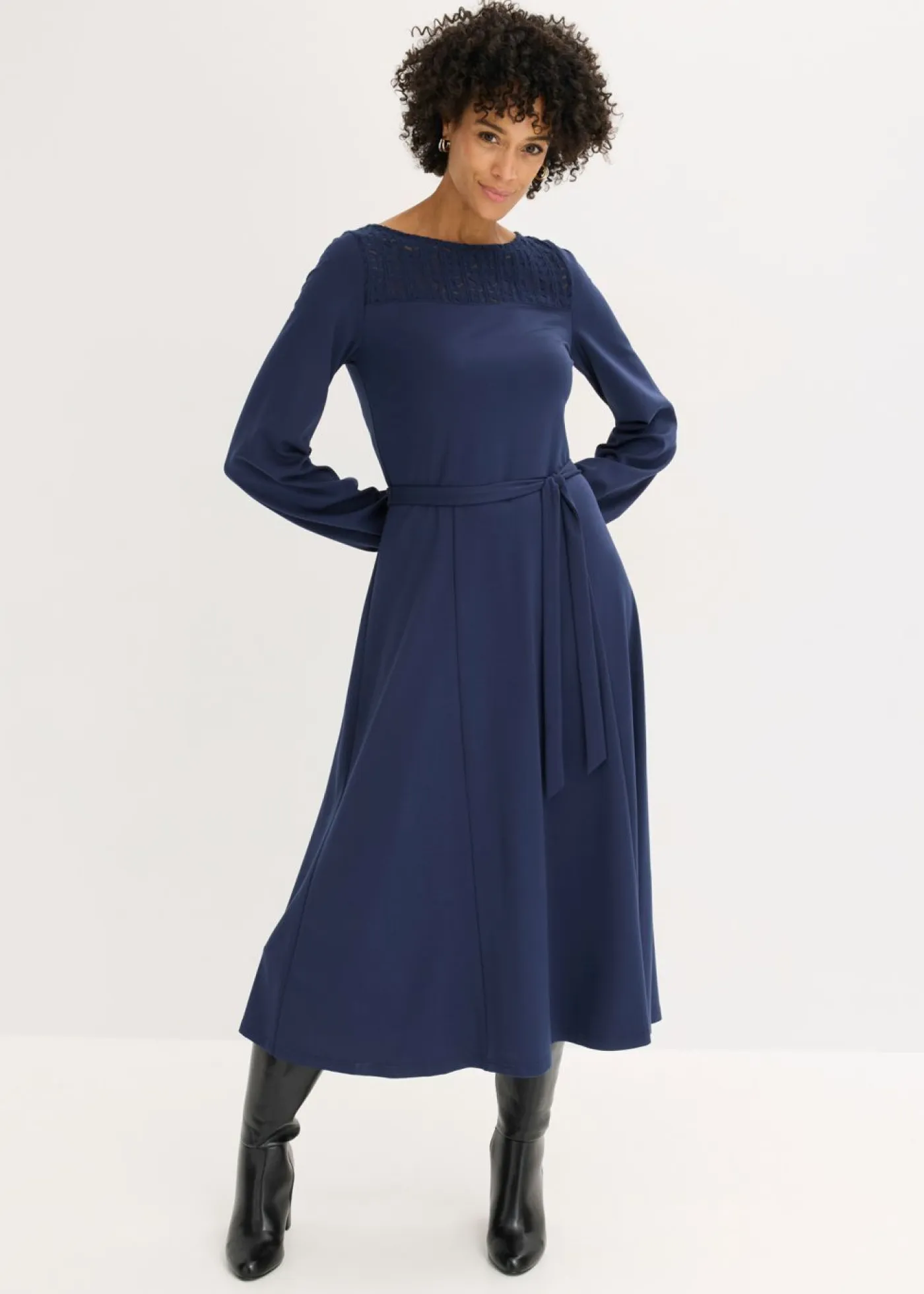 Sale Vestido de punto con encaje Mujer Vestidos