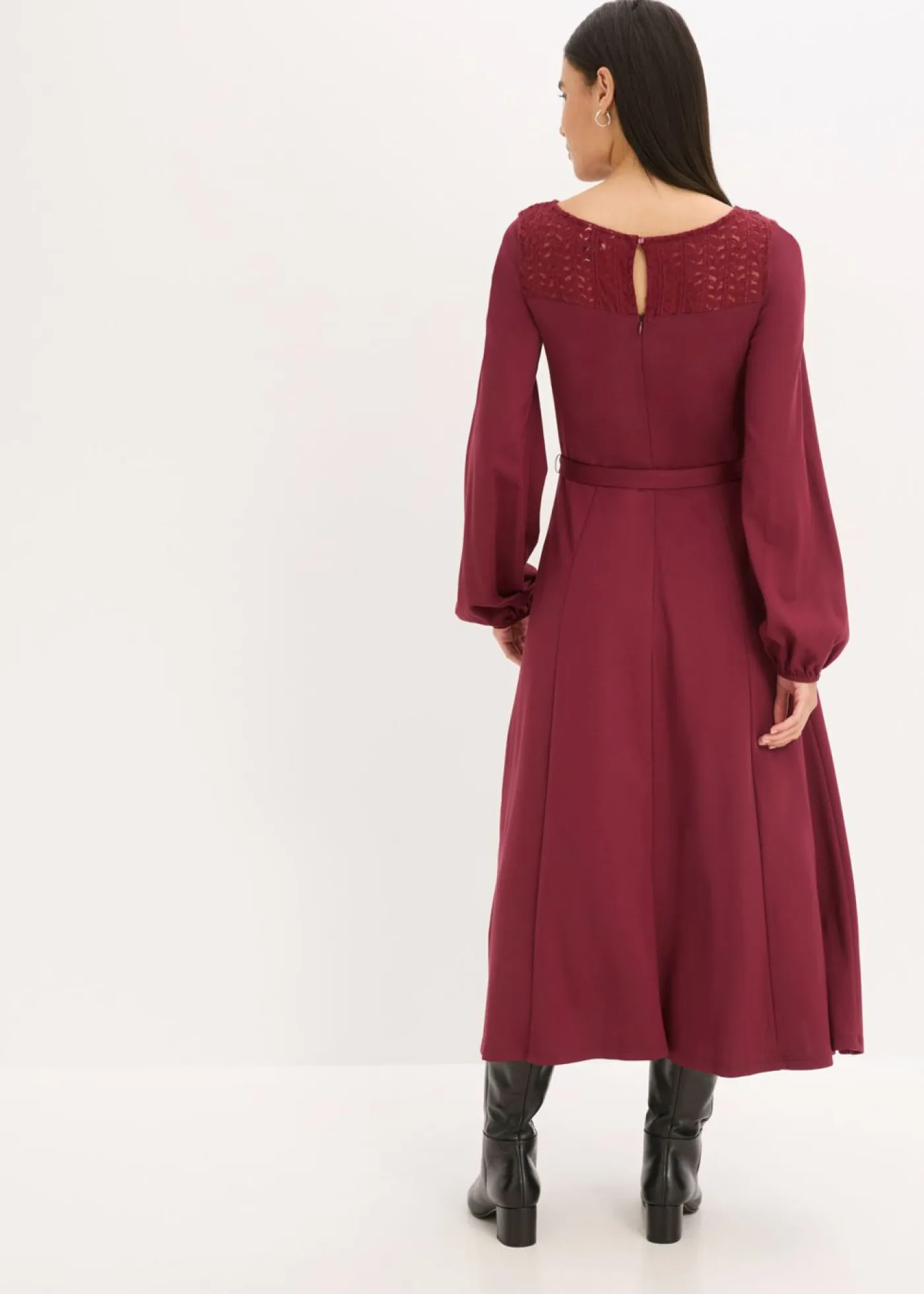 New Vestido de punto con encaje Mujer Vestidos