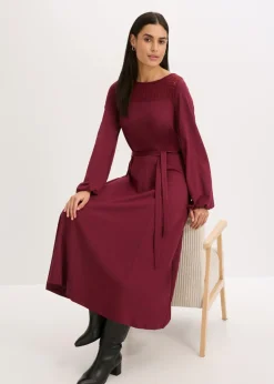 New Vestido de punto con encaje Mujer Vestidos