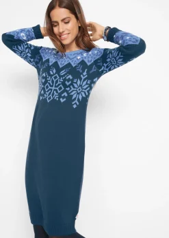 Best Vestido de punto con estampado invernal Mujer Vestidos|Ropa De Punto