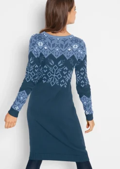 Best Vestido de punto con estampado invernal Mujer Vestidos|Ropa De Punto