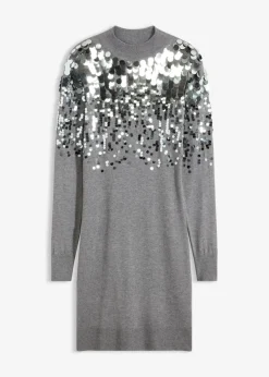 Best Vestido de punto con lentejuelas Mujer Vestidos|Ropa De Punto