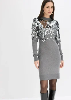 Best Vestido de punto con lentejuelas Mujer Vestidos|Ropa De Punto