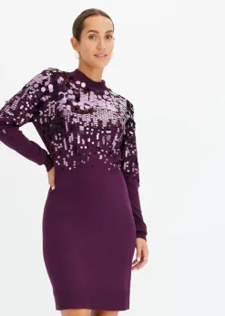 Online Vestido de punto con lentejuelas Mujer Vestidos|Ropa De Punto