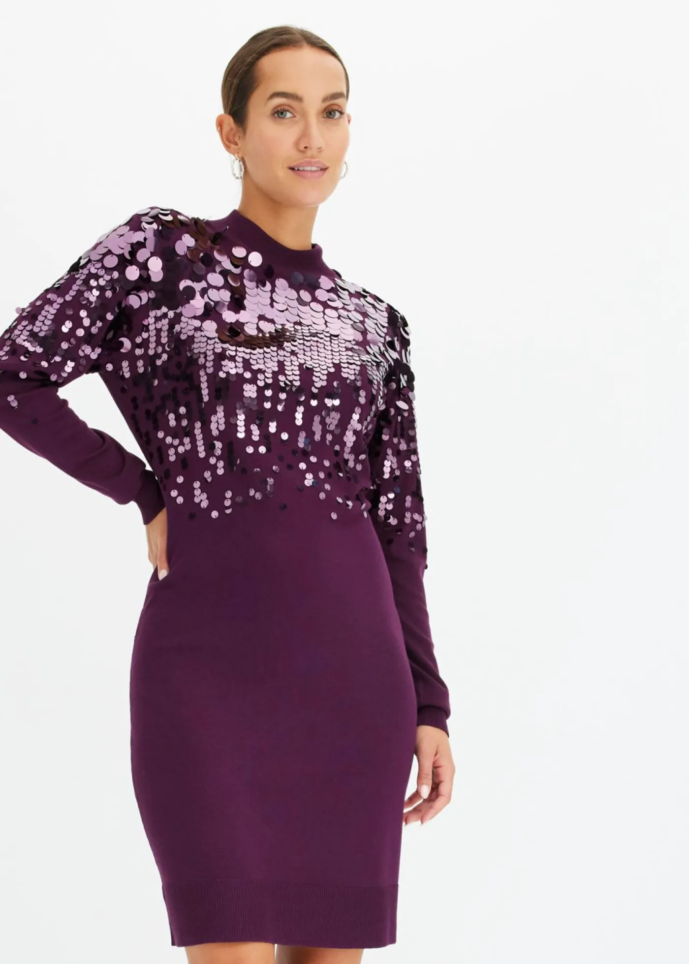 Online Vestido de punto con lentejuelas Mujer Vestidos|Ropa De Punto