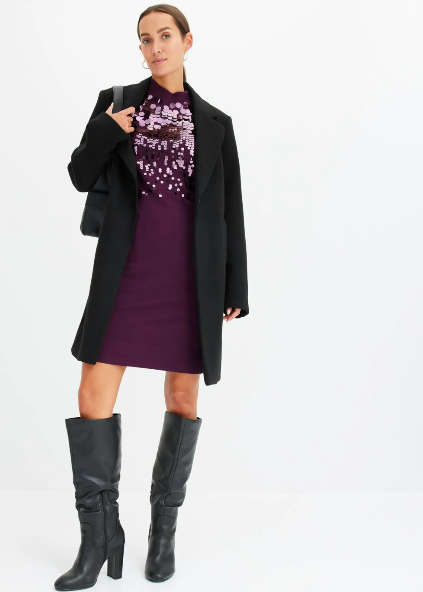 Online Vestido de punto con lentejuelas Mujer Vestidos|Ropa De Punto