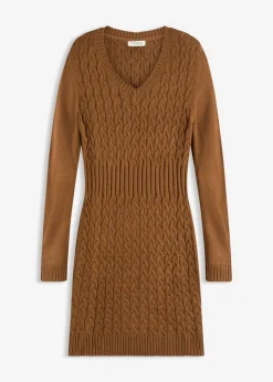 Discount Vestido de punto con patrón trenzado Mujer Vestidos|Ropa De Punto