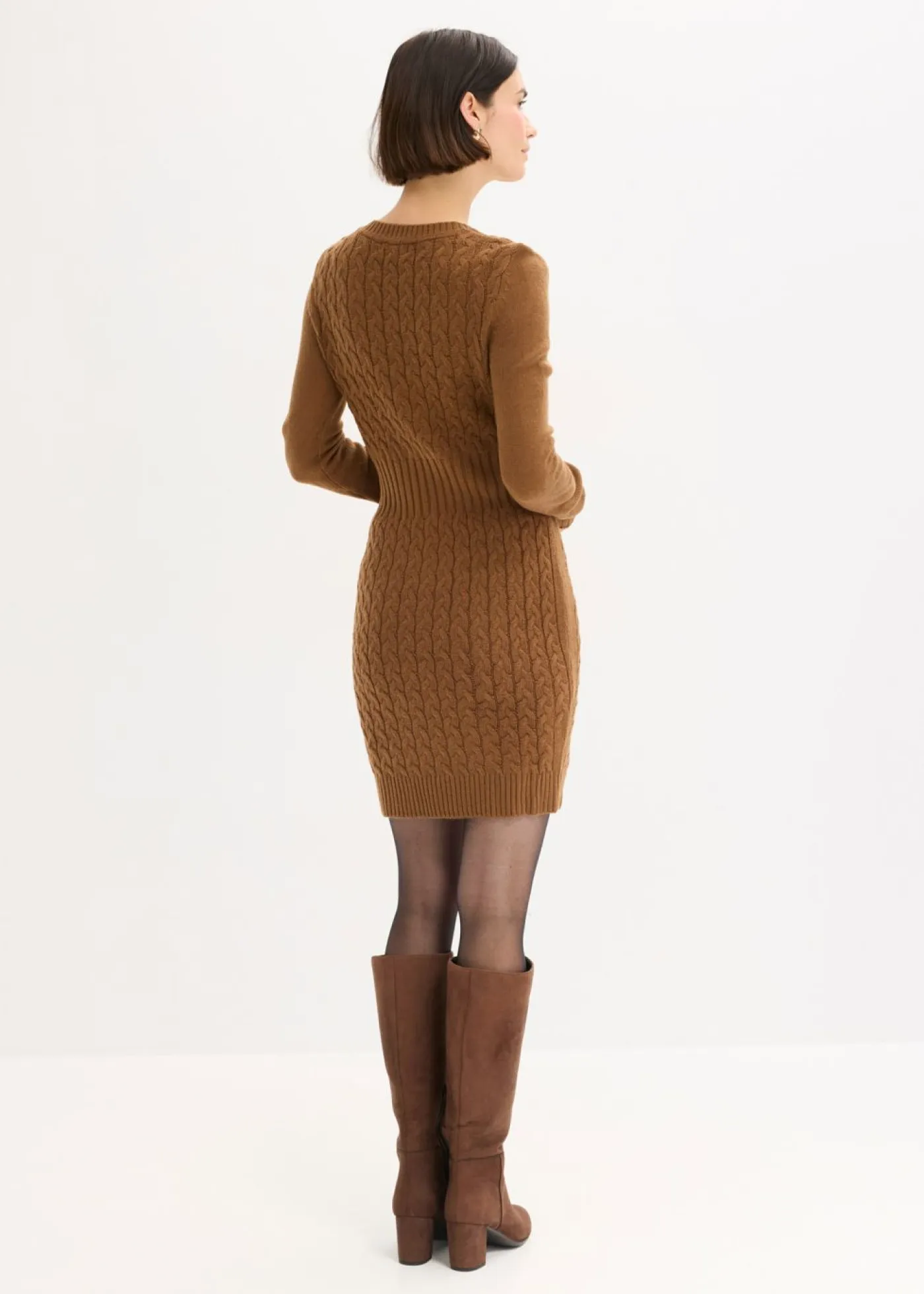 Discount Vestido de punto con patrón trenzado Mujer Vestidos|Ropa De Punto