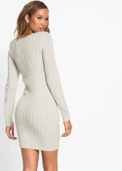Online Vestido de punto con patrón trenzado Mujer Vestidos|Ropa De Punto