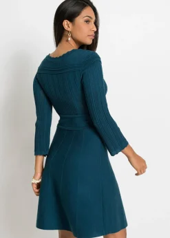 Best Vestido de punto con patrón ajour Mujer Vestidos|Ropa De Punto