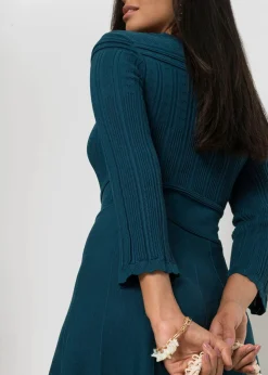 Best Vestido de punto con patrón ajour Mujer Vestidos|Ropa De Punto