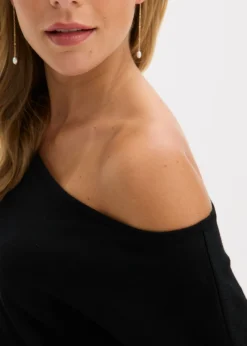 Best Vestido de punto con un hombro al descubierto Mujer Vestidos|Ropa De Punto