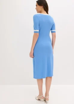 Outlet Vestido de punto con viscosa Mujer Vestidos|Novedades