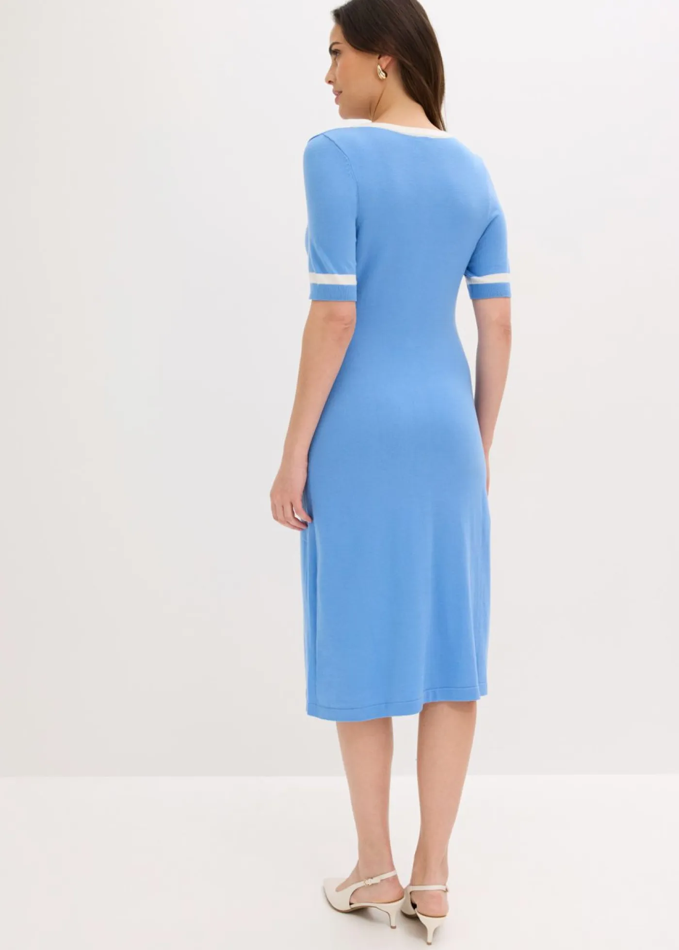Outlet Vestido de punto con viscosa Mujer Vestidos|Novedades