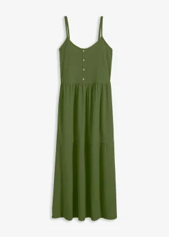 Clearance Vestido de punto con volantes y botones decorativos Mujer Vestidos