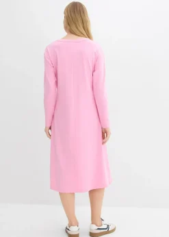 Best Vestido de punto de algodón orgánico puro pesado Mujer Básicos|Vestidos