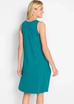 Best Vestido de punto de algodón con bolsillos Mujer Vestidos