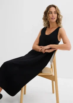 Online Vestido de punto de algodón orgánico puro Mujer Esenciales|Vestidos
