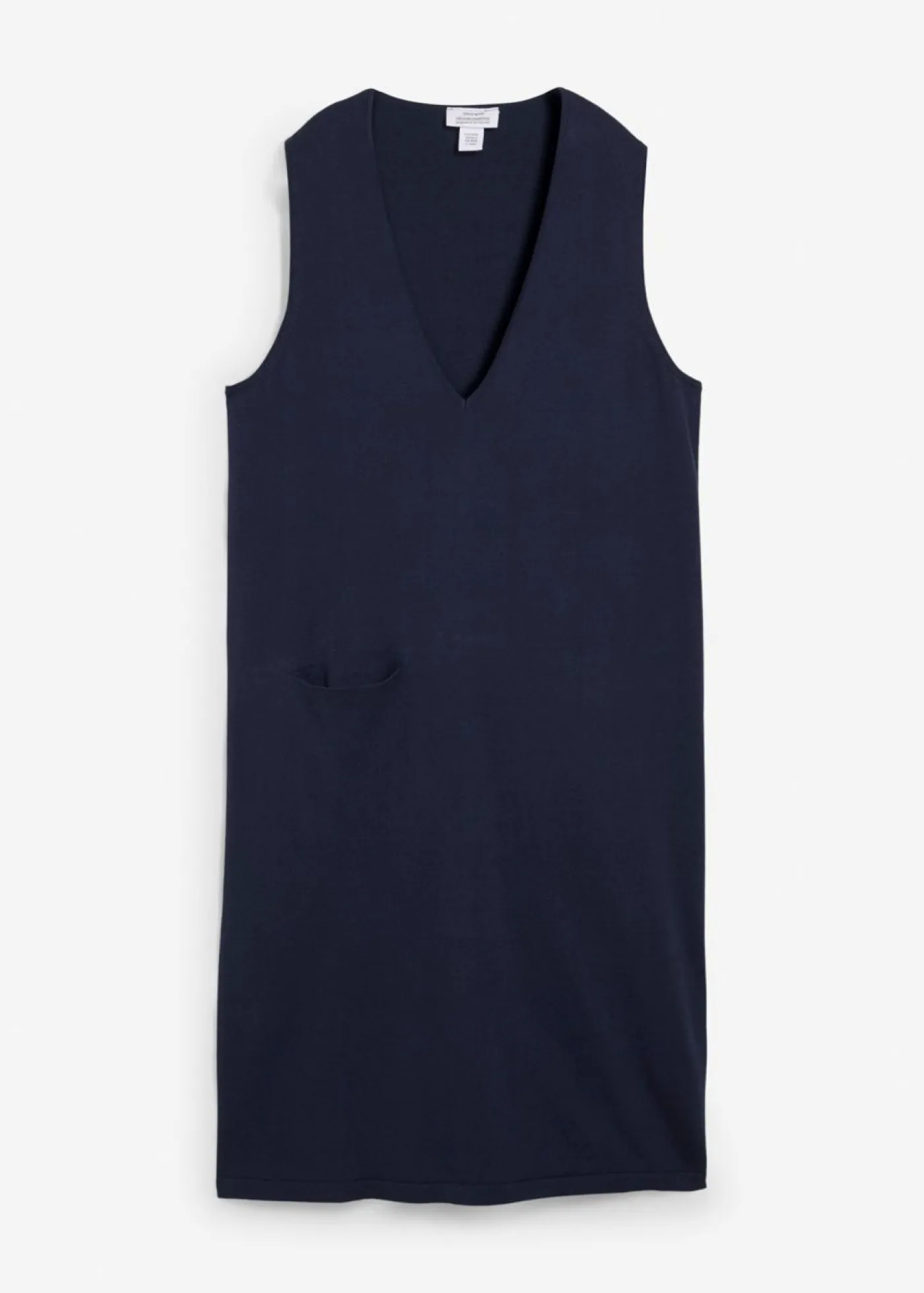 Vestido de punto de algodón puro Mujer Esenciales|Vestidos