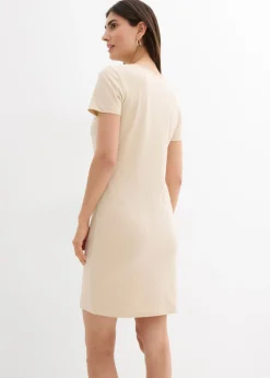 Discount Vestido de punto de algodón orgánico elástico Mujer Básicos|Vestidos