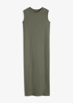 Sale Vestido de punto de algodón con elástico Mujer Vestidos