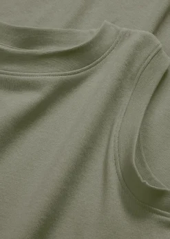 Sale Vestido de punto de algodón con elástico Mujer Vestidos