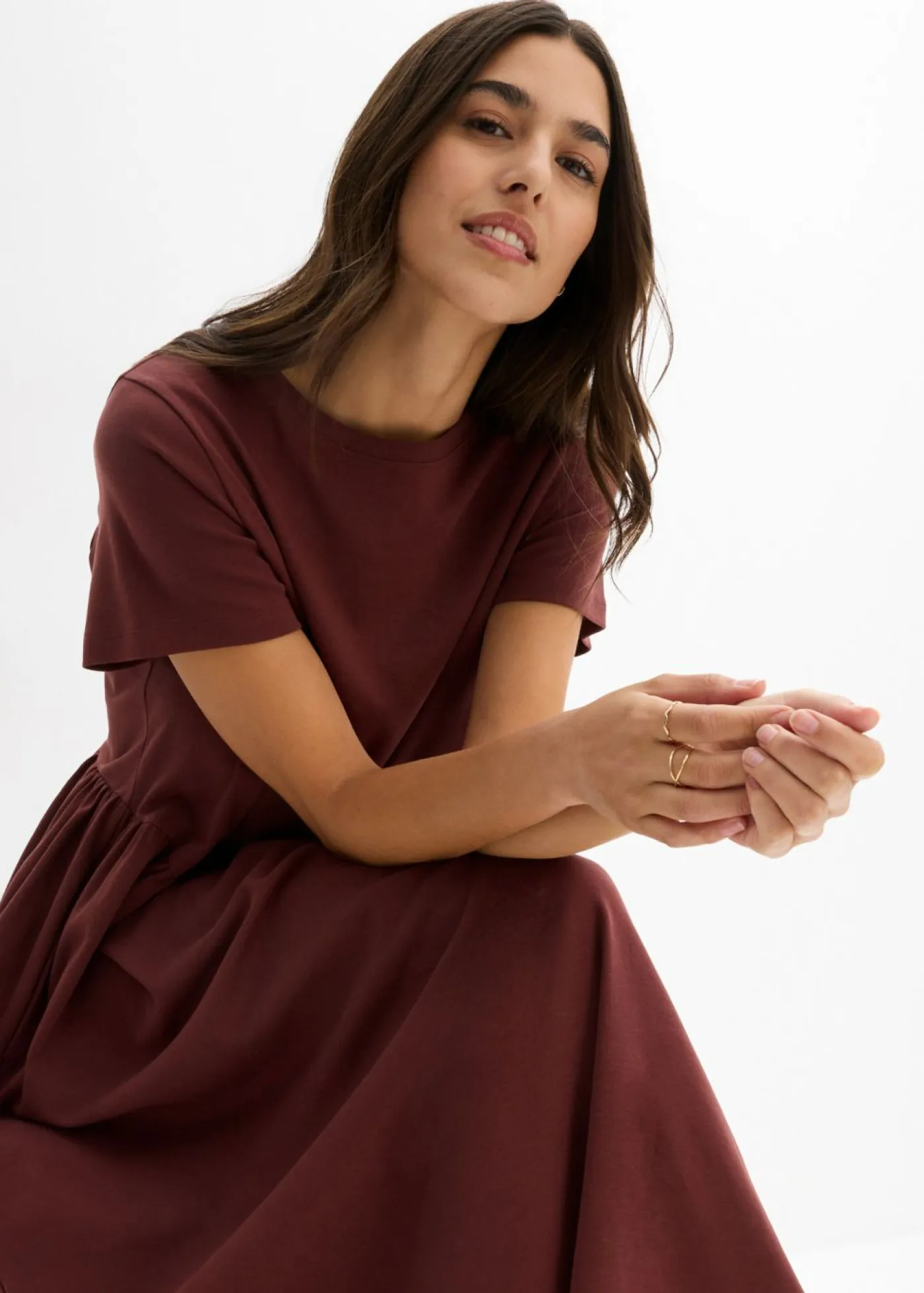 Outlet Vestido de punto de algodón orgánico puro Mujer Vestidos