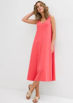 New Vestido de punto de algodón orgánico puro Mujer Esenciales|Vestidos