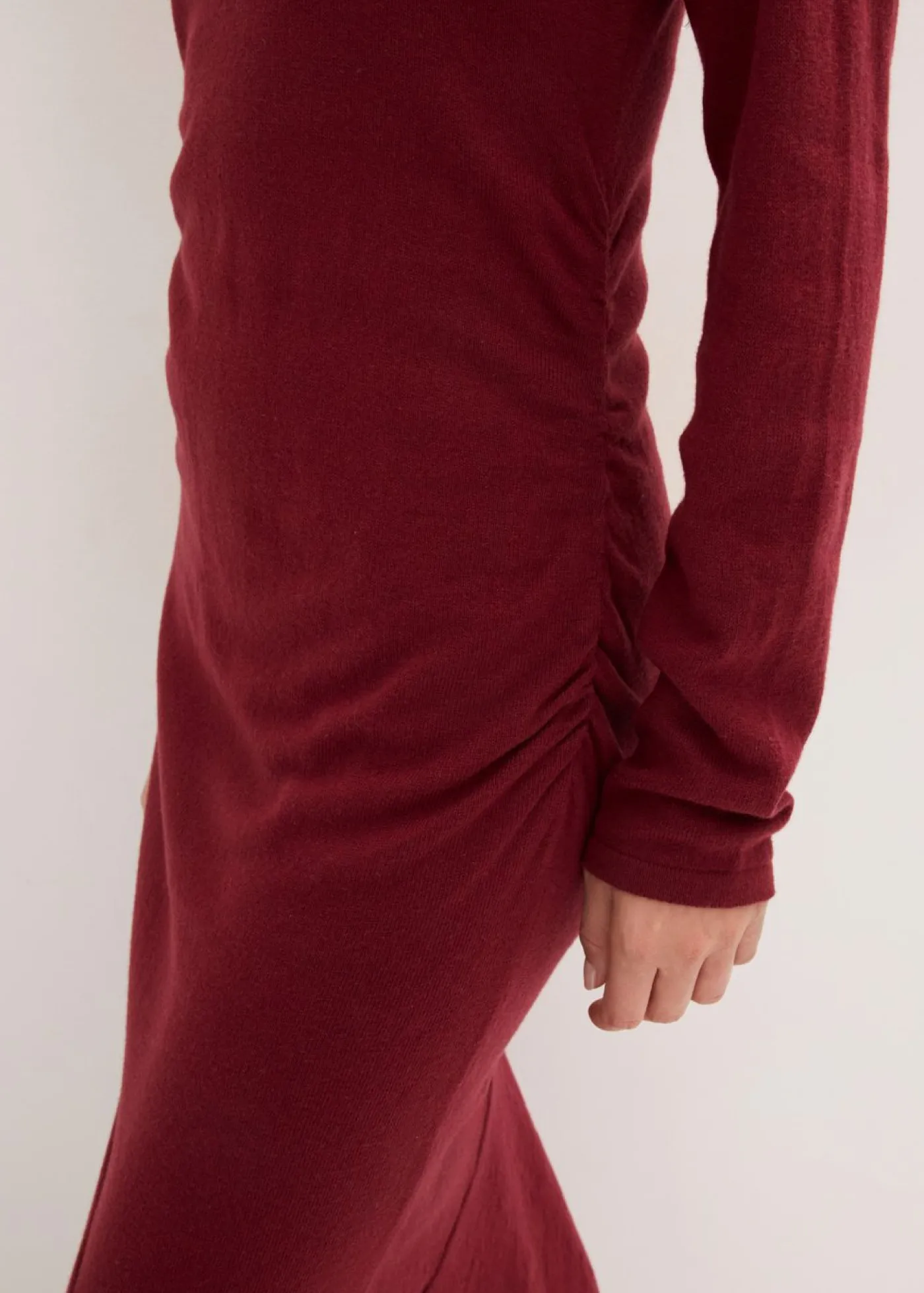 Best Vestido de punto de algodón y cachemir con dobladillo asimétrico Mujer Vestidos|Ropa De Punto